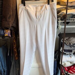 Alice + Olivia classics white trouser dress pant size 10